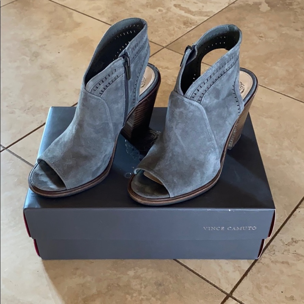 Vince Camuto peep toe booties